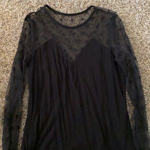 Black sheer long sleeve